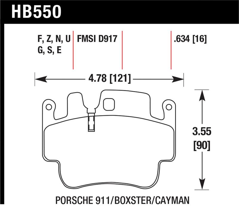 Picture of Hawk Performance HAWK DTC-60 Brake Pad Sets - HB550G.634