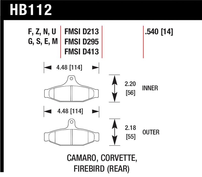 Picture of Hawk Performance HAWK Blue 9012 Brake Pad Sets - HB112E.540