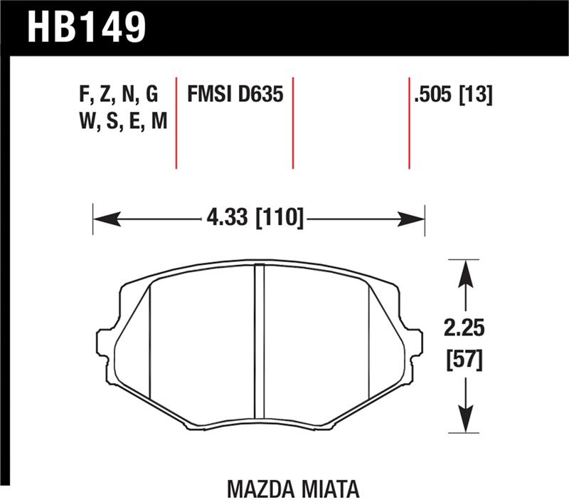 Picture of Hawk Performance HAWK DTC-60 Brake Pad Sets - HB149G.505