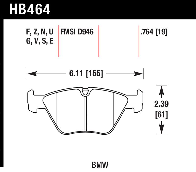 Picture of Hawk Performance HAWK DTC-60 Brake Pad Sets - HB464G.764