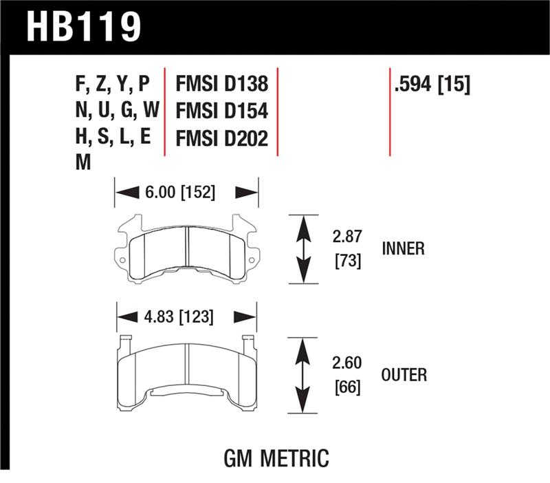 Picture of Hawk Performance HAWK DTC-30 Brake Pad Sets - HB119W.594