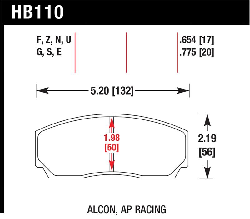 Picture of Hawk Performance HAWK DTC-70 Brake Pad Sets - HB110U.775