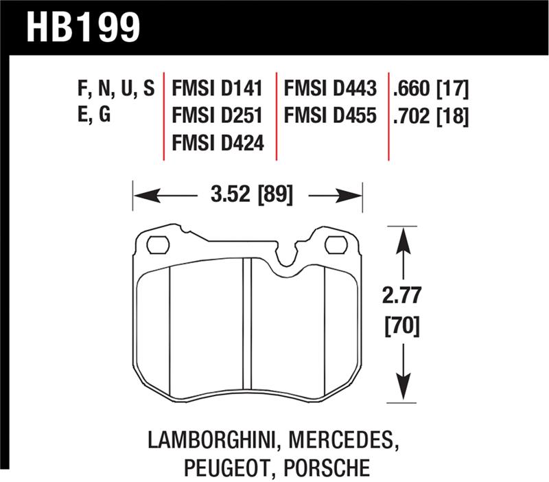 Picture of Hawk Performance HAWK HT-10 Brake Pad Sets - HB199S.702