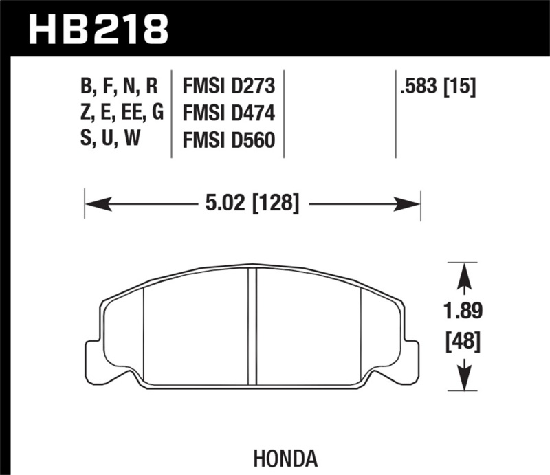 Picture of Hawk Performance HAWK Blue 9012 Brake Pad Sets Front - HB218E.583
