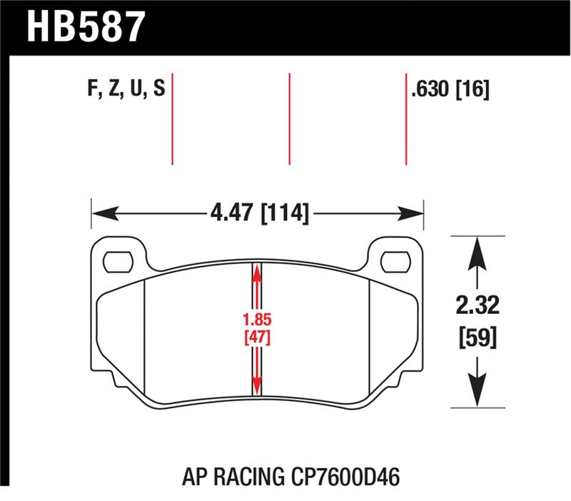 Picture of Hawk Performance HAWK DTC-70 Brake Pad Sets - HB587U.630