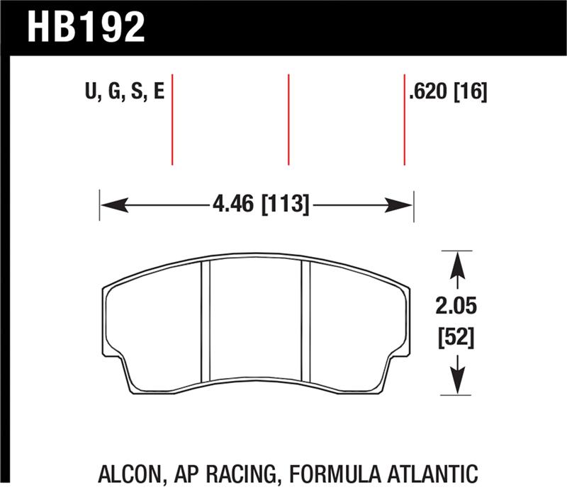 Picture of Hawk Performance HAWK DTC-60 Brake Pad Sets - HB192G.620