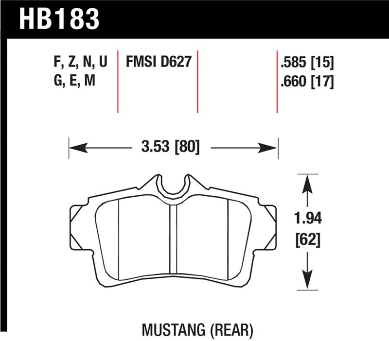 Picture of Hawk Performance HAWK DTC-60 Brake Pad Sets - HB183G.585