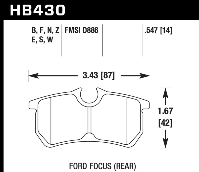 Picture of Hawk Performance HAWK HPS 5.0 Brake Pad Sets - HB430B.547