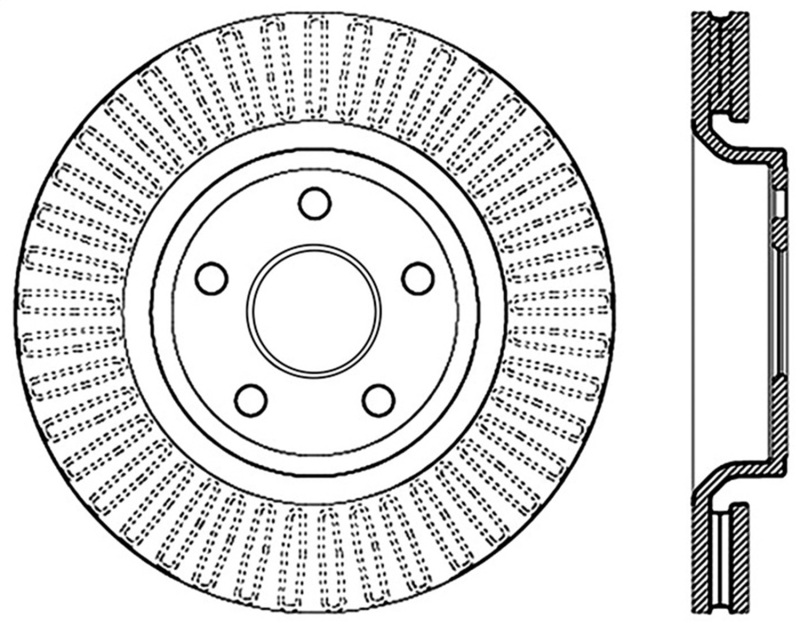 Picture of Sport Slotted Brake Rotor; Front Left