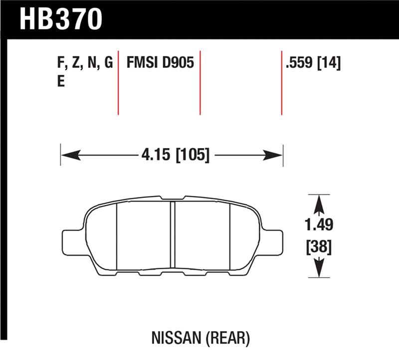 Picture of Hawk Performance HAWK DTC-60 Brake Pad Sets Rear - HB370G.559