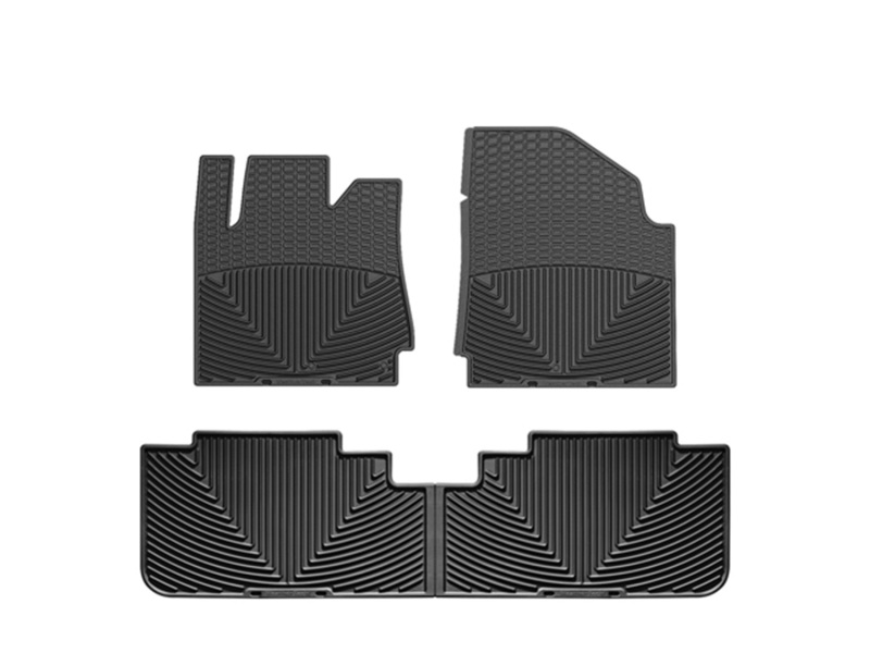Picture of WeatherTech 10+ Cadillac SRX Front and Rear Rubber Mats - Black