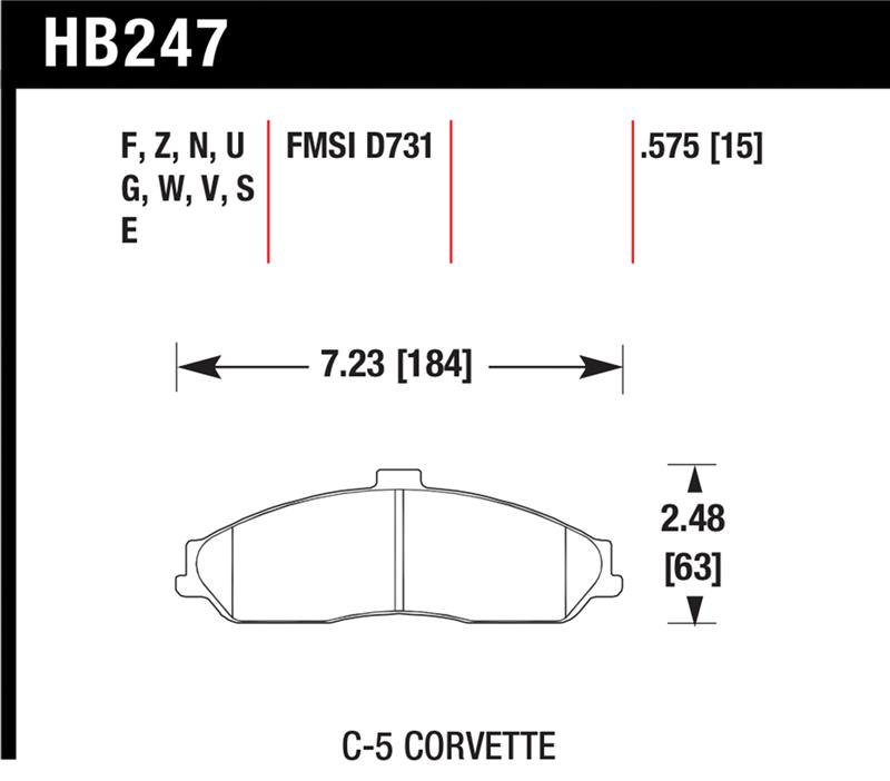 Picture of Hawk Performance HAWK DTC-60 Brake Pad Sets - HB247G.575