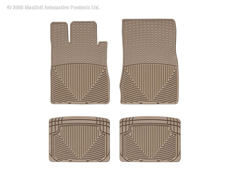 Picture of WeatherTech 73-80 Mercedes-Benz 450SLC Front and Rear Rubber Mats - Tan