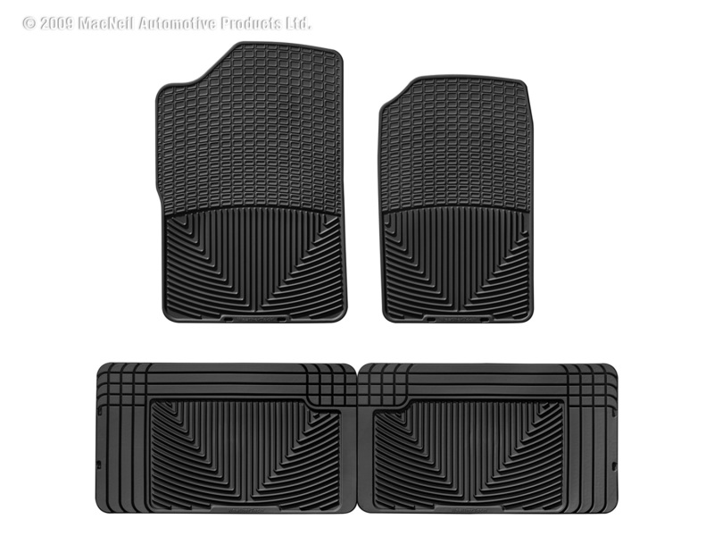 Picture of WeatherTech 80-99 GMC C/K Series Pickup Front and Rear Rubber Mats - Black
