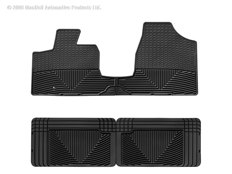 Picture of WeatherTech 08-11 Chrysler Town & Country Front and Rear Rubber Mats - Black
