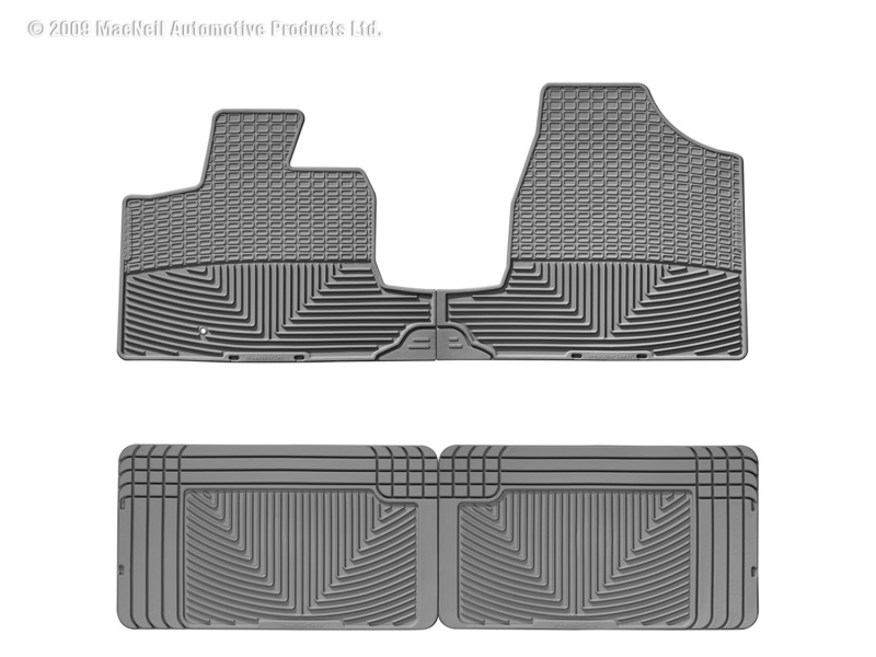 Picture of WeatherTech 08-11 Chrysler Town & Country Front and Rear Rubber Mats - Grey