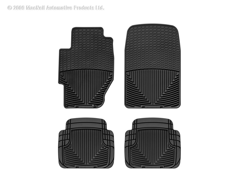 Picture of WeatherTech 02-05 Honda Civic Si Front and Rear Rubber Mats - Black