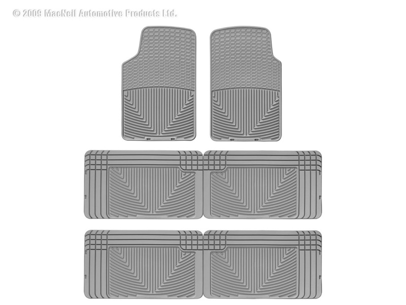 Picture of WeatherTech 80-93 Volkswagen Vanagon Front/Rear/and Rear Rubber Mats - Grey