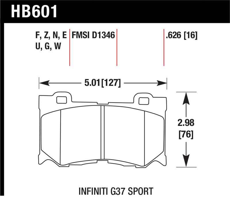 Picture of Hawk Performance HAWK DTC-30 Brake Pad Sets - HB601W.626