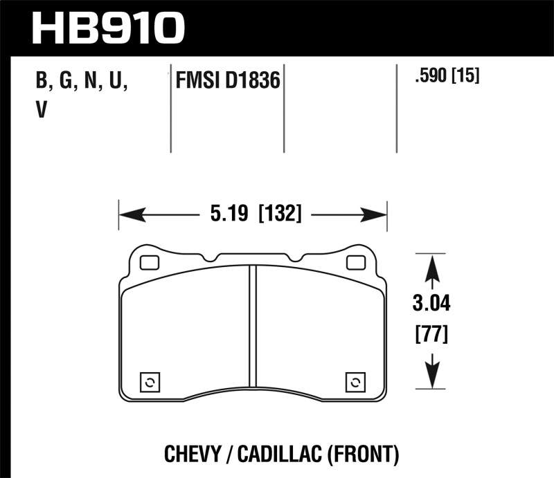 Picture of Hawk Performance HAWK DTC-70 Brake Pad Sets - HB910U.590