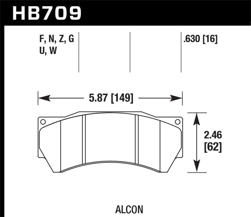 Picture of Hawk Performance HAWK HPS 5.0 Brake Pad Sets - HB709B.630