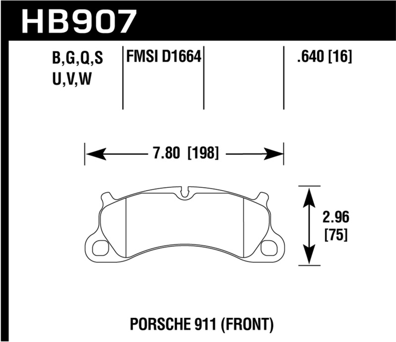 Picture of Hawk Performance HAWK HP+ Brake Pad Sets - HB907N.640