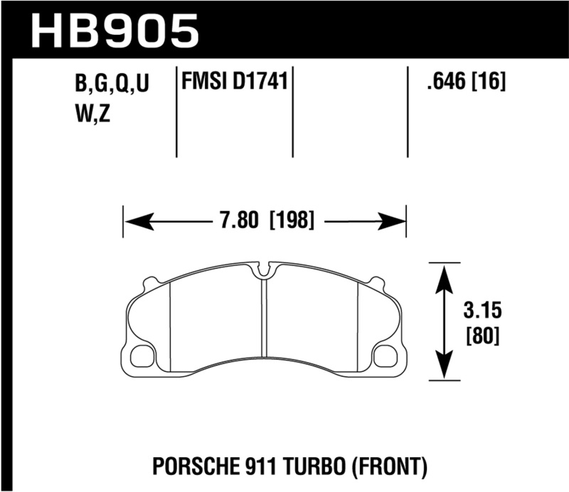 Picture of Hawk Performance HAWK Ceramic Brake Pad Sets - HB905Z.646