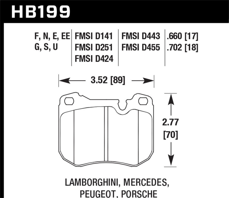 Picture of Hawk Performance HAWK HPS 5.0 Brake Pad Sets - HB199B.702