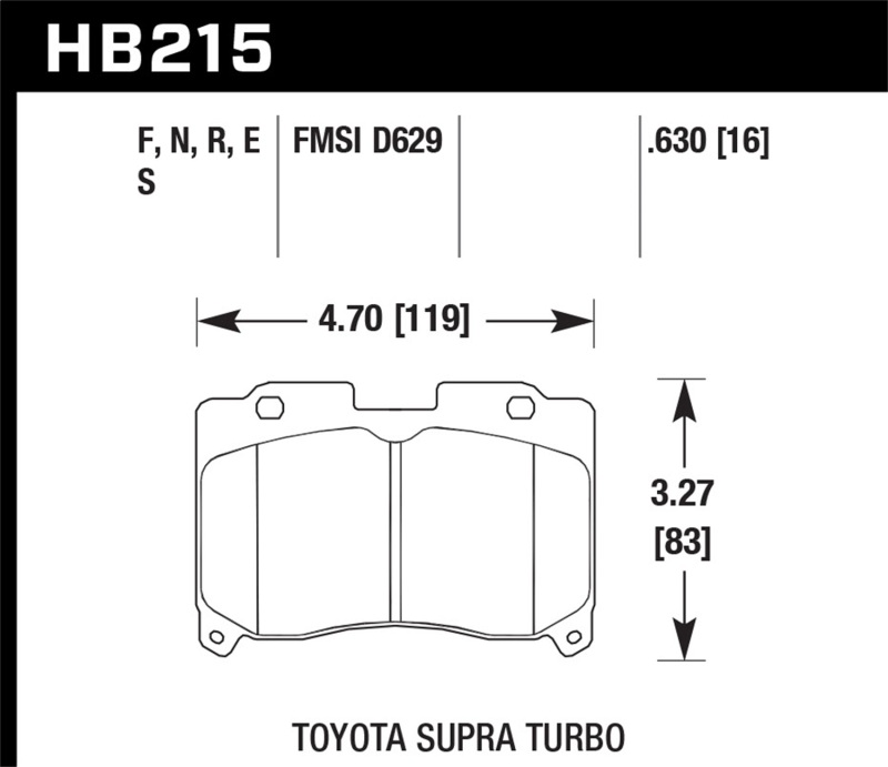 Picture of Hawk Performance HAWK HPS Brake Pad Sets - HB215F.630