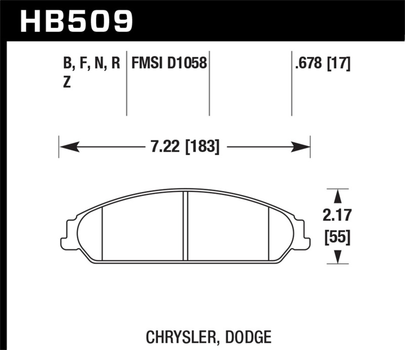 Picture of Hawk Performance HAWK HPS Brake Pad Sets Front - HB509F.678