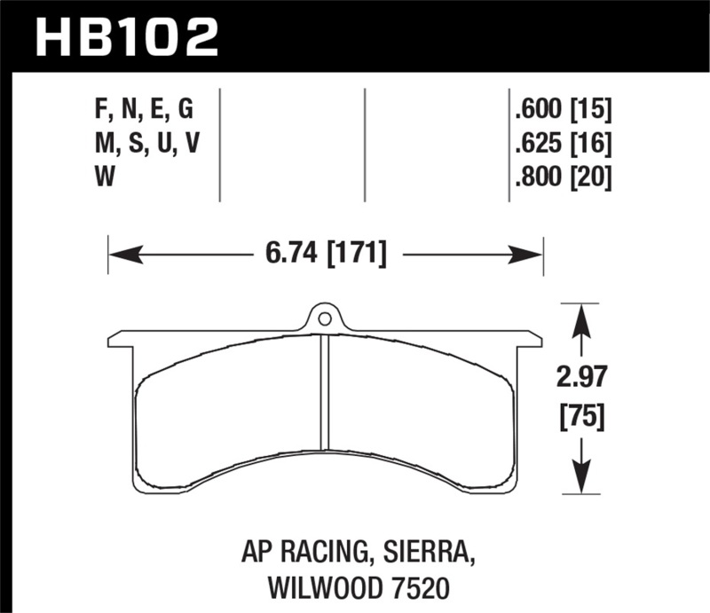 Picture of Hawk Performance HAWK DTC-80 Brake Pad Sets - HB102M.800