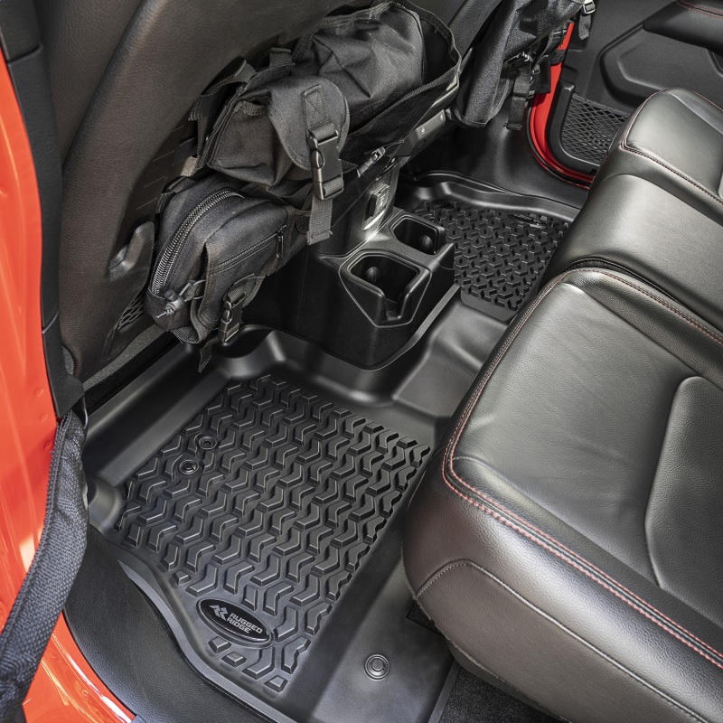 Picture of Rugged Ridge RUG Floor Liners-Black Floor Mats - 12950.61