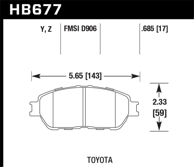 Picture of Hawk Performance HAWK Ceramic Brake Pad Sets - HB677Z.685