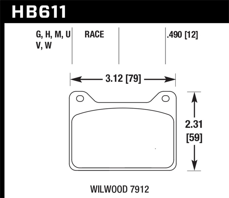 Picture of Hawk Performance HAWK DTC-70 Brake Pad Sets - HB611U.490