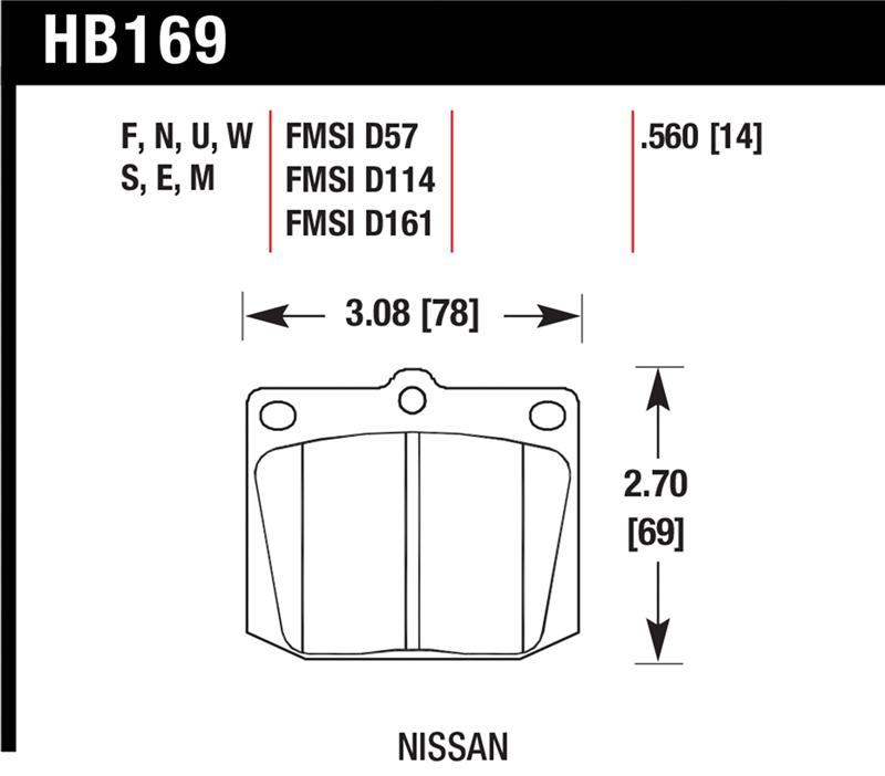 Picture of Hawk Performance HAWK HT-10 Brake Pad Sets Front - HB169S.560
