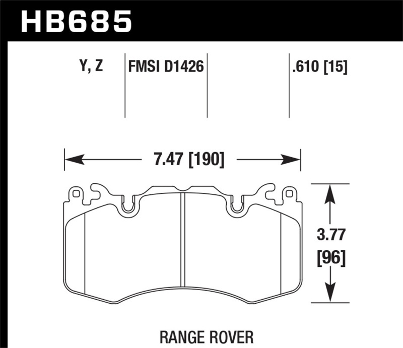 Picture of Hawk Performance HAWK Ceramic Brake Pad Sets - HB685Z.610