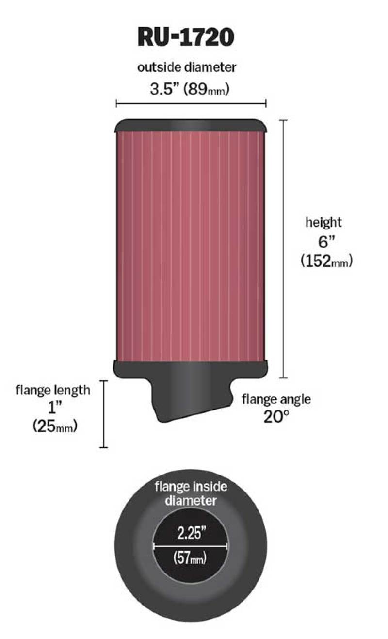 Picture of K&N Engineering KN Universal Air Filter - RU-1720