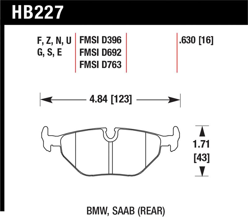 Picture of Hawk Performance HAWK HPS 5.0 Brake Pad Sets - HB227B.630
