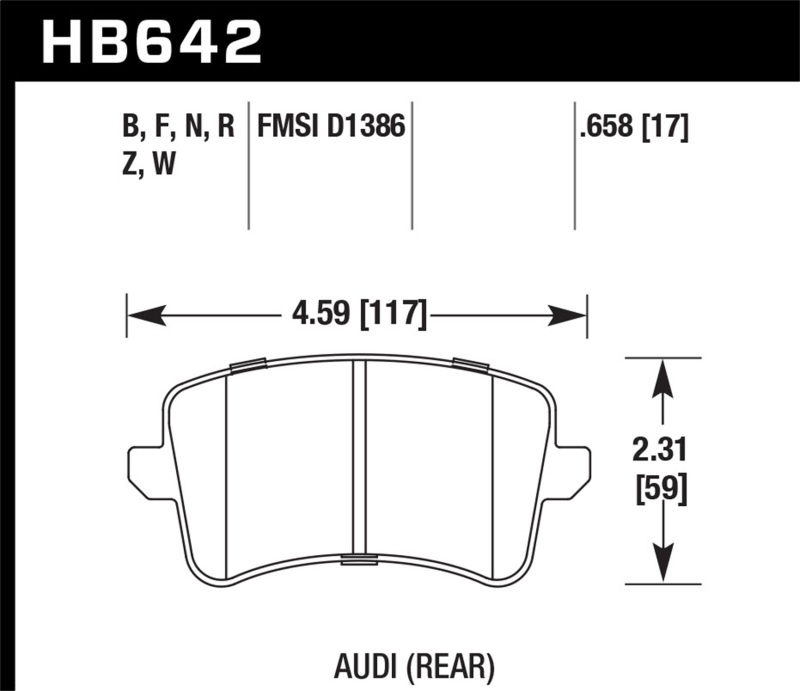 Picture of Hawk Performance HAWK HPS 5.0 Brake Pad Sets - HB642B.658