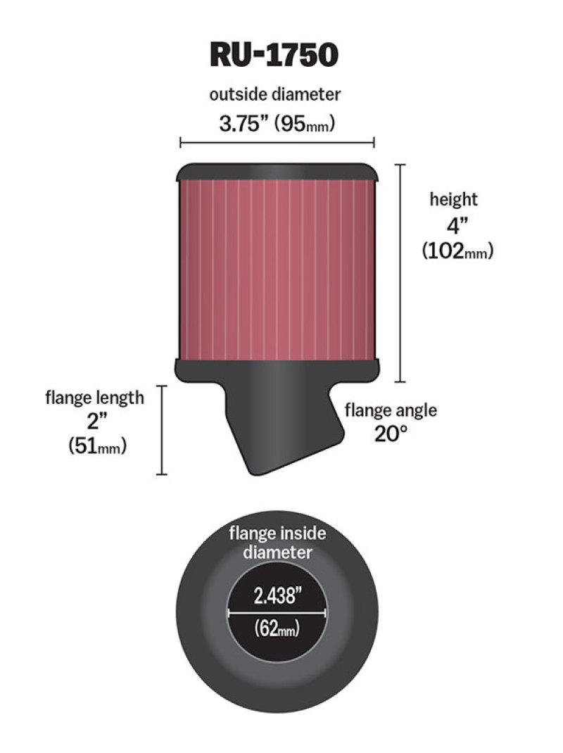 Picture of K&N Engineering KN Universal Air Filter - RU-1750