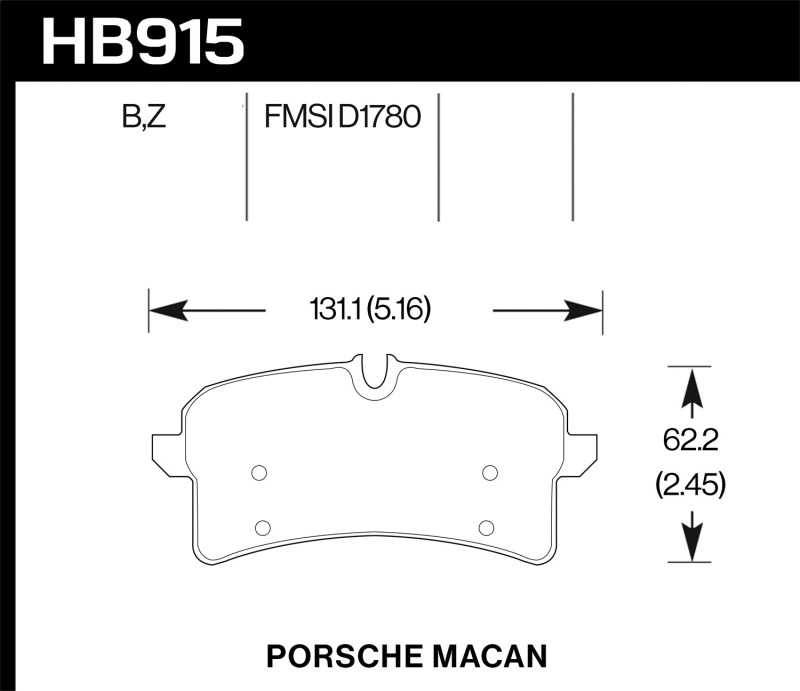 Picture of Hawk Performance HAWK Ceramic Brake Pad Sets - HB915Z.664