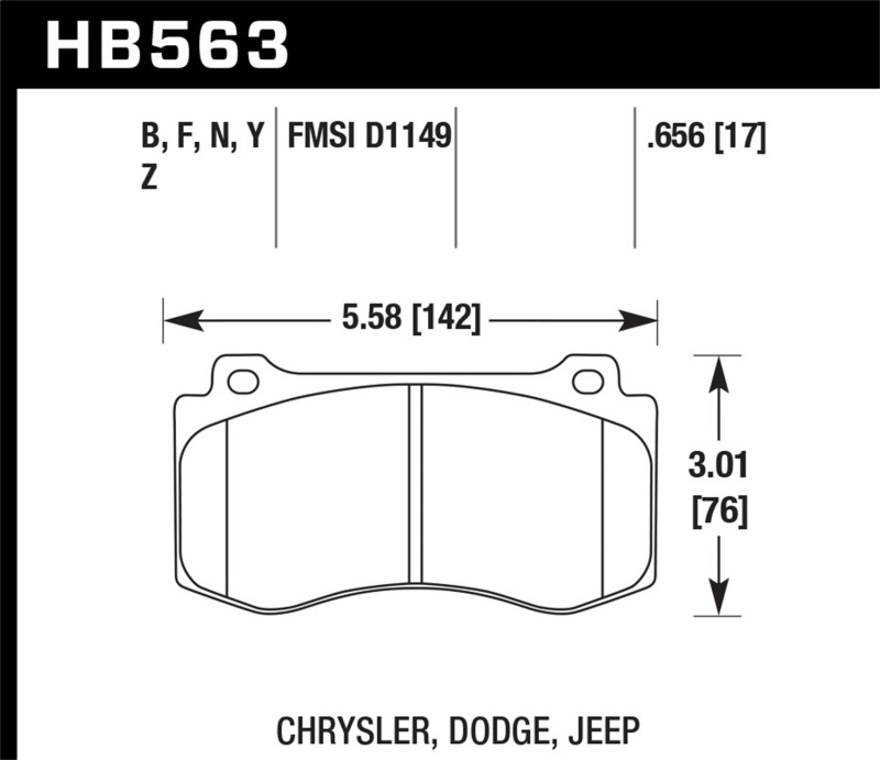 Picture of Hawk Performance HAWK DTC-60 Brake Pad Sets - HB563G.656