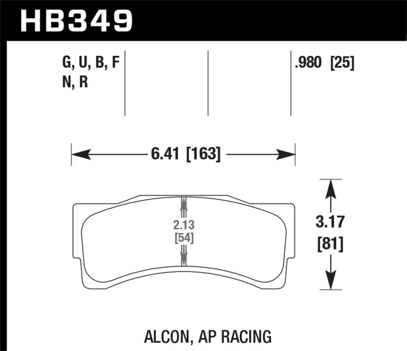 Picture of Hawk Performance HAWK DTC-60 Brake Pad Sets - HB349G.980