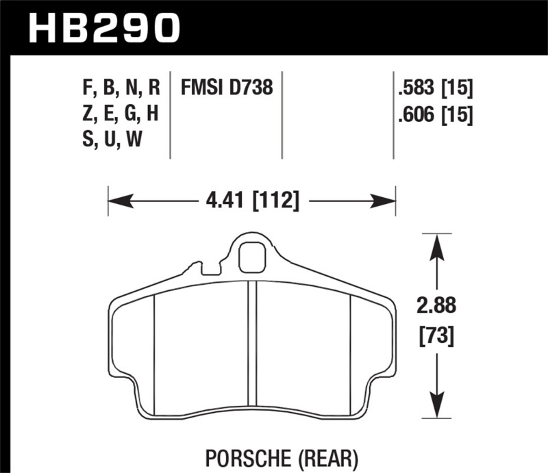 Picture of Hawk Performance HAWK HT-10 Brake Pad Sets - HB290S.583