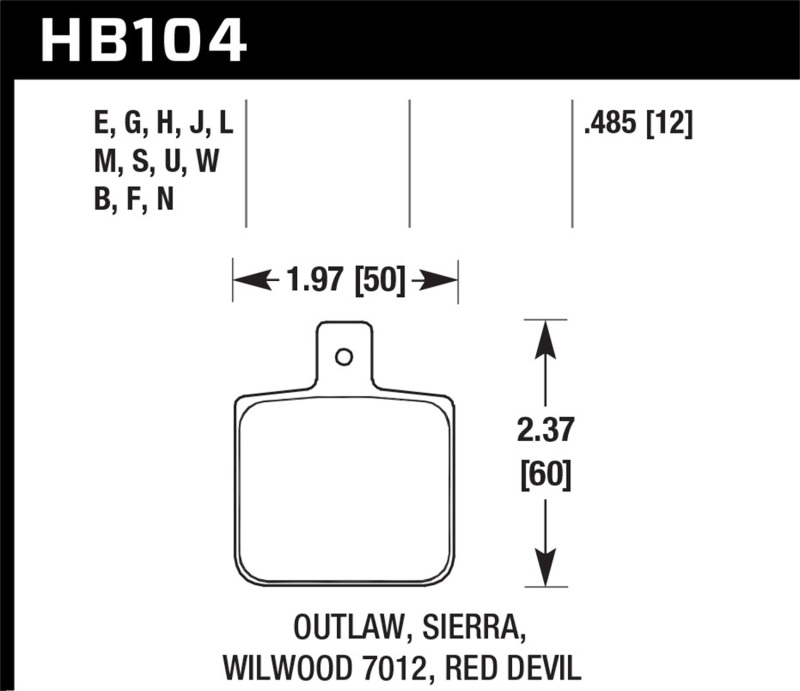 Picture of Hawk Performance HAWK HPS Brake Pad Sets - HB104F.485