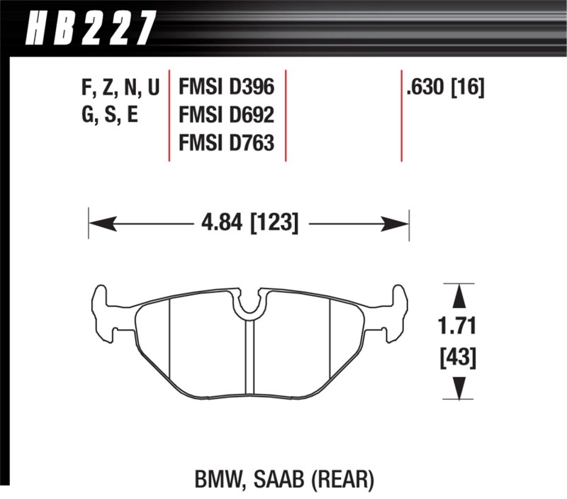 Picture of Hawk Performance HAWK HP+ Brake Pad Sets - HB227N.630