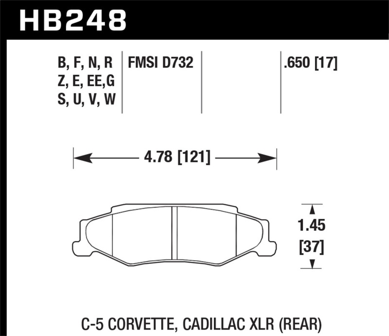 Picture of Hawk Performance HAWK Ceramic Brake Pad Sets - HB248Z.650