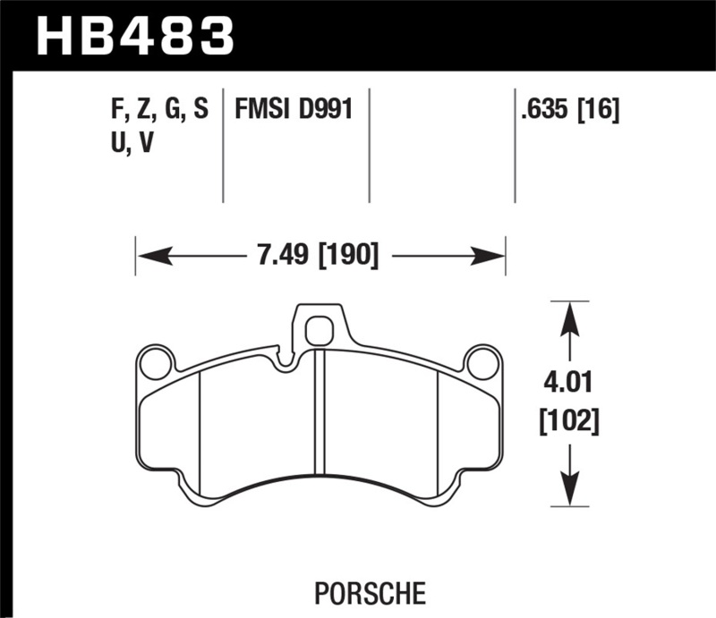 Picture of Hawk Performance HAWK ER-1 Brake Pad Sets - HB483D.635