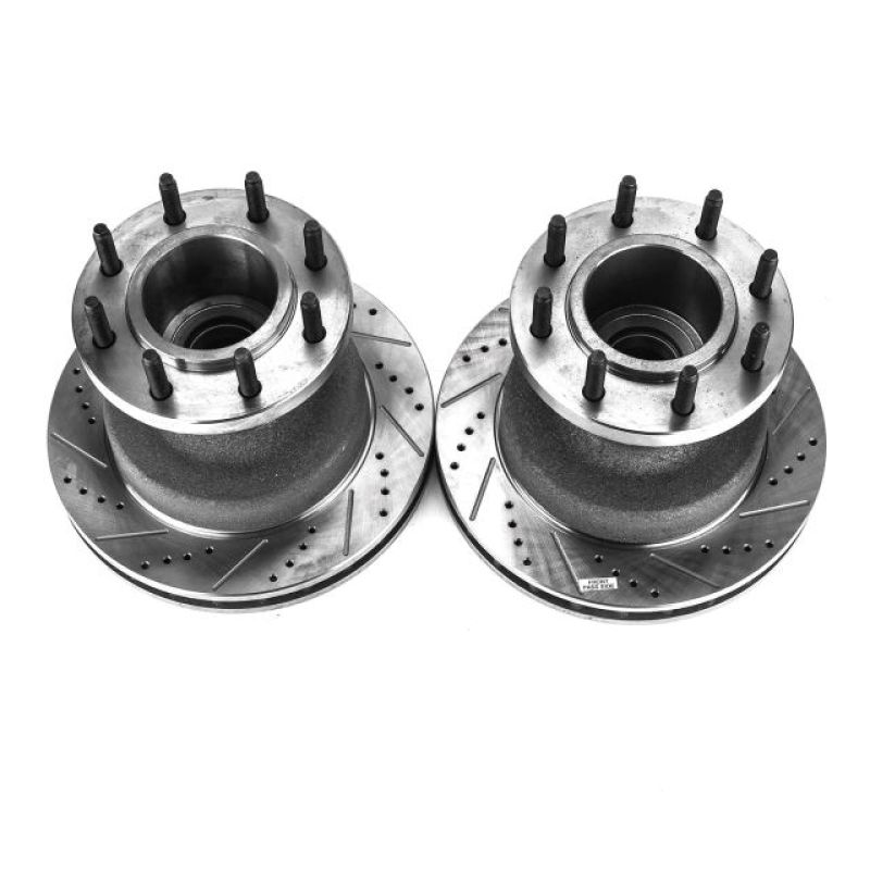 Picture of Power Stop 99-02 Ford F-350 Super Duty Front Drilled & Slotted Rotor - Pair