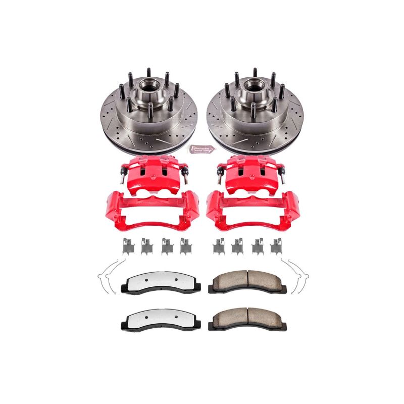 Picture of Power Stop 03-05 Ford Excursion Front Z36 Truck & Tow Kit w/Cals